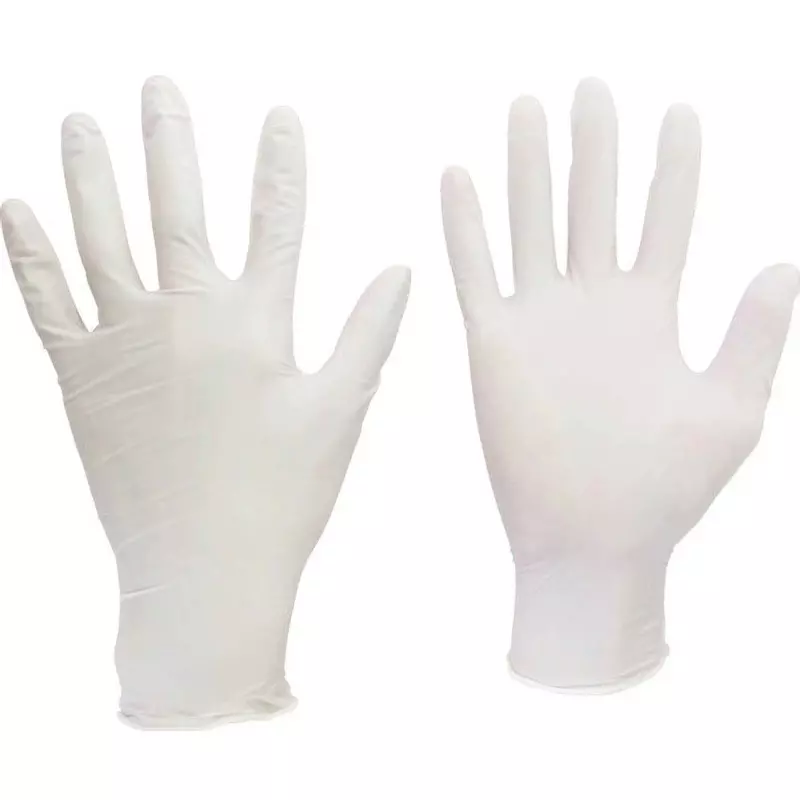 MIDORI Nitrile Disposable Gloves White XL Size 23.2 cm Palm Circumference, VERTE-751K-LL (Pack of 100 Pair)