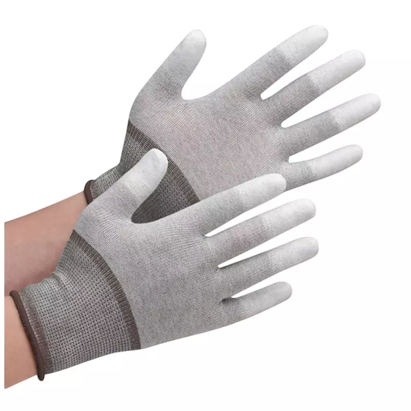 MIDORI Work Gloves Fingertip Coating, SPU-131CN-SS (Pack of 10 Pair)