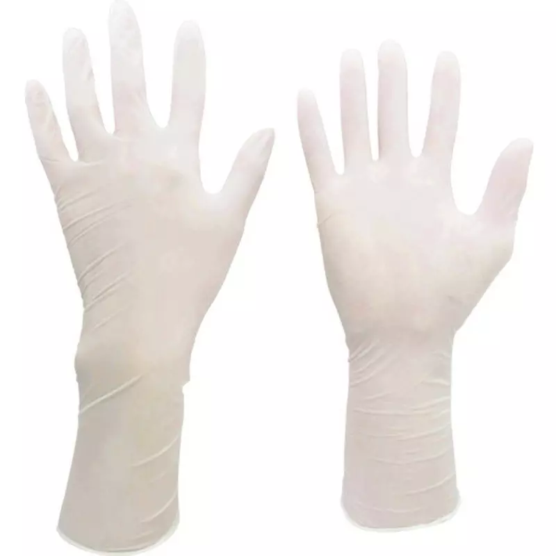 MIDORI Nitrile Disposable Gloves White M Size 19.0 cm Palm Circumference, SFC-100-M