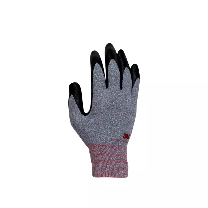 3M Nitrile Foam Coated Work Gloves Grey Color Medium Size, ‎Super Grip 200 (Pack of 10 Pair)