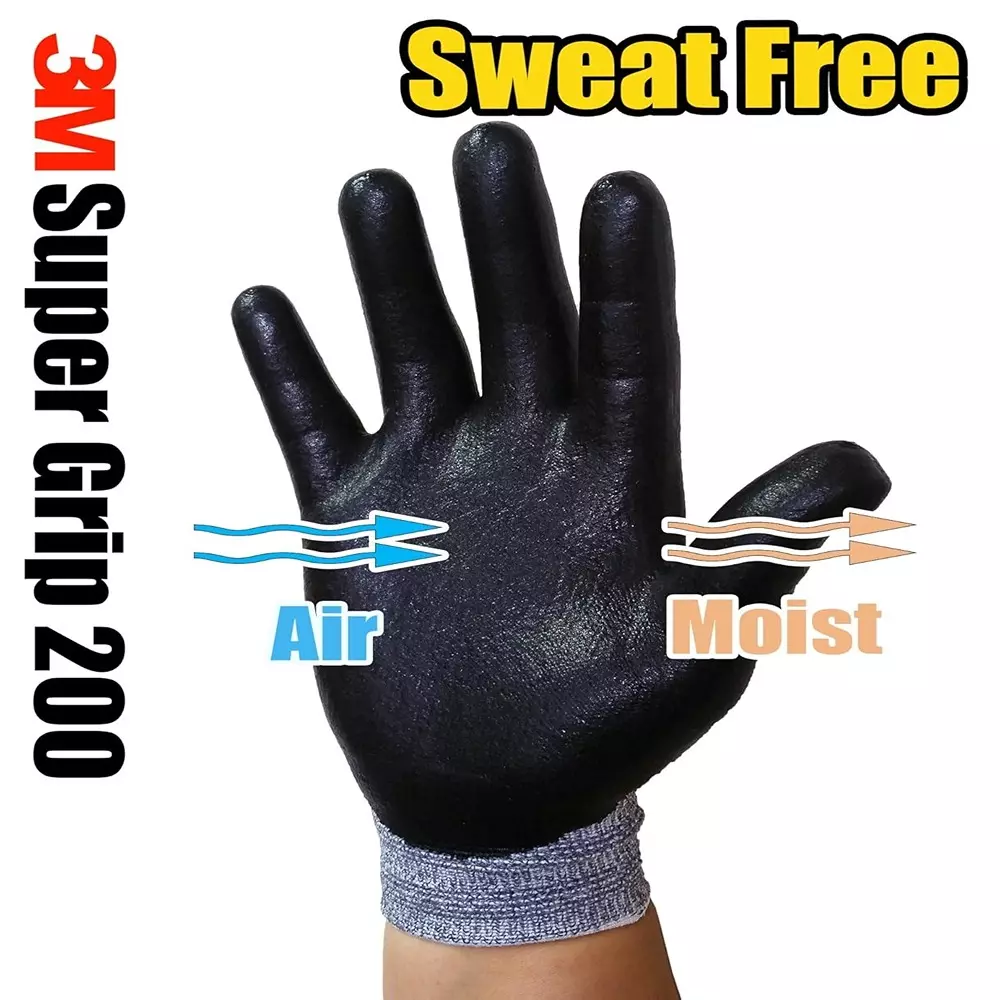 3m-nitrile-foam-coated-work-gloves-grey-color-medium-size-super-grip-200-pack-of-10-pair