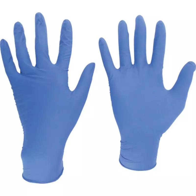 MIDORI Nitrile Disposable Gloves Blue LL Size 23.0 cm Palm Circumference, VERTE-701H-LL (Pack of 100 Pair)