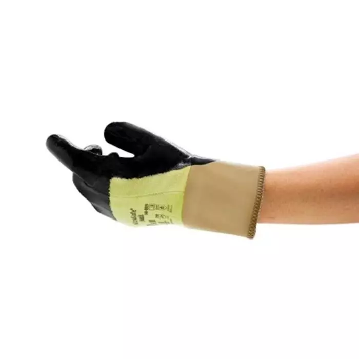 Ansell Black Kevlar Nitrile Coating Work Gloves, ActivArmr 28-329