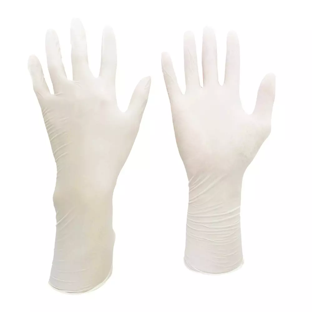 MIDORI Nitrile Disposable Gloves White L Size 21.2 cm Palm Circumference, HGC-100-L (Pack of 1000 Pair)