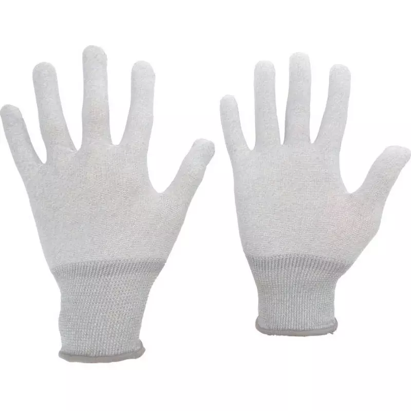 MIDORI Static Dissipative Gloves Gray L Size 17.6 cm Palm Circumference, MCG602N-L (Pack of 10 Pair)