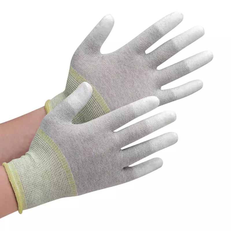 MIDORI Work Gloves Fingertip Coating, SPU-131CN-LL (Pack of 10 Pair)