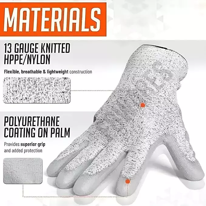 Swavind Safety Hand Gloves Fabric with PU Coated PU Coating with Abrasion Resistance Grey Free Size (Pack of 12 Pair)