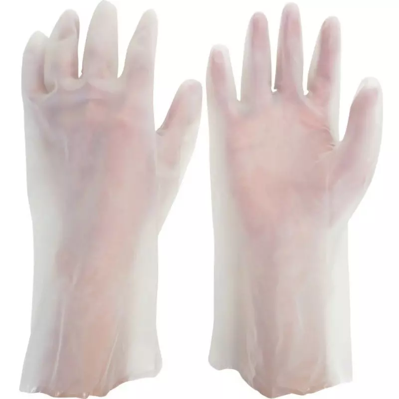 MIDORI Chemical Resistant Gloves S Size without Polyurethane Back, BENKEY-H-20-S (Pack of 5 Pair)