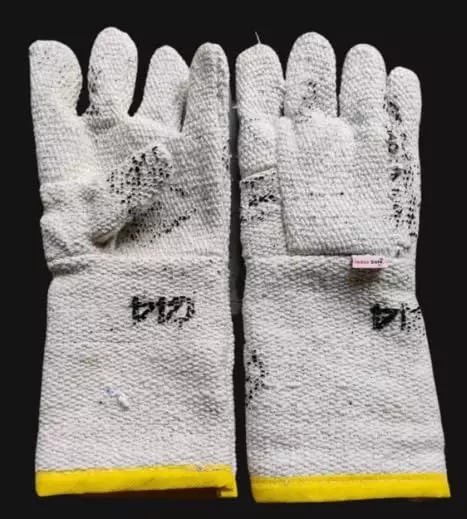 Swavind Safety Hand Gloves Asbestos Fiber Flame-Resistant 25 cm (10 inch) Length Free Size (Pack of 120 Pair)
