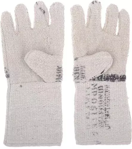 Swavind Safety Hand Gloves Asbestos Fiber Flame-Resistant 25 cm (10 inch) Length Free Size (Pack of 120 Pair)