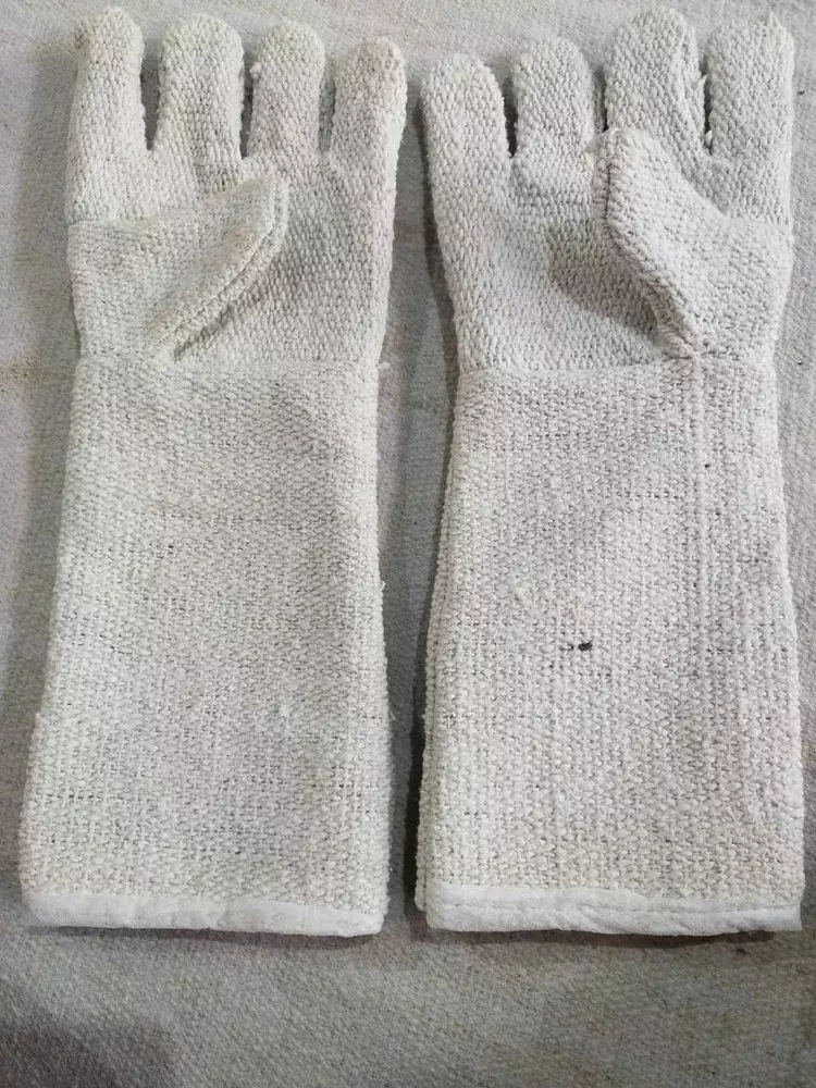 Swavind Safety Hand Gloves Asbestos Fiber Flame-Resistant 25 cm (10 inch) Length Free Size (Pack of 120 Pair)
