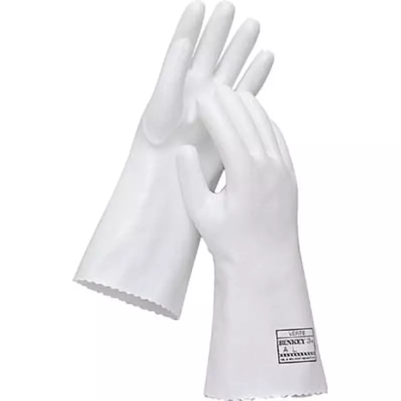 MIDORI Chemical Resistant Gloves LL Size Table: Polyurethane, Back: Cotton knit sewing, BENKEYNO3ALL