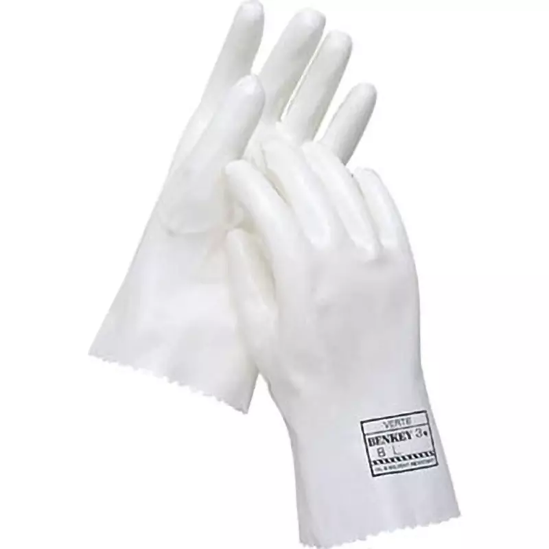 MIDORI Chemical Resistant Gloves LL Size Table: Polyurethane, Back: Cotton knit sewing, BENKEYNO3BLL