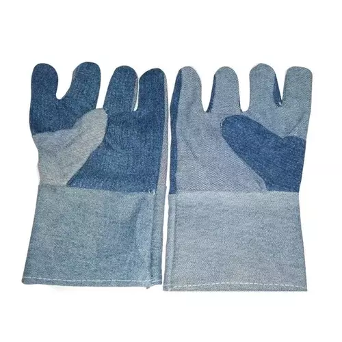 Swavind Safety Hand Gloves Asbestos Fiber Flame-Resistant 41 cm (16 inch) Length Free Size (Pack of 12 Pair)