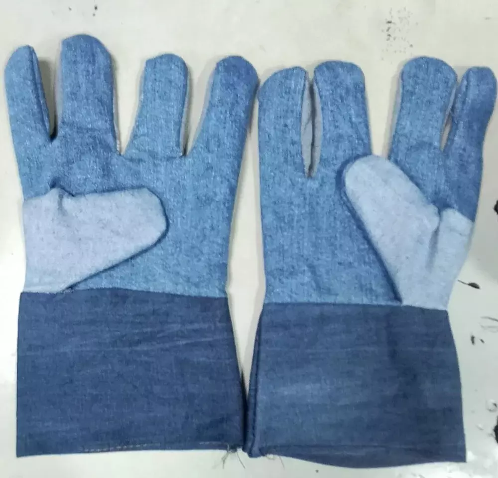 Swavind Safety Hand Gloves Asbestos Fiber Flame-Resistant 41 cm (16 inch) Length Free Size (Pack of 12 Pair)