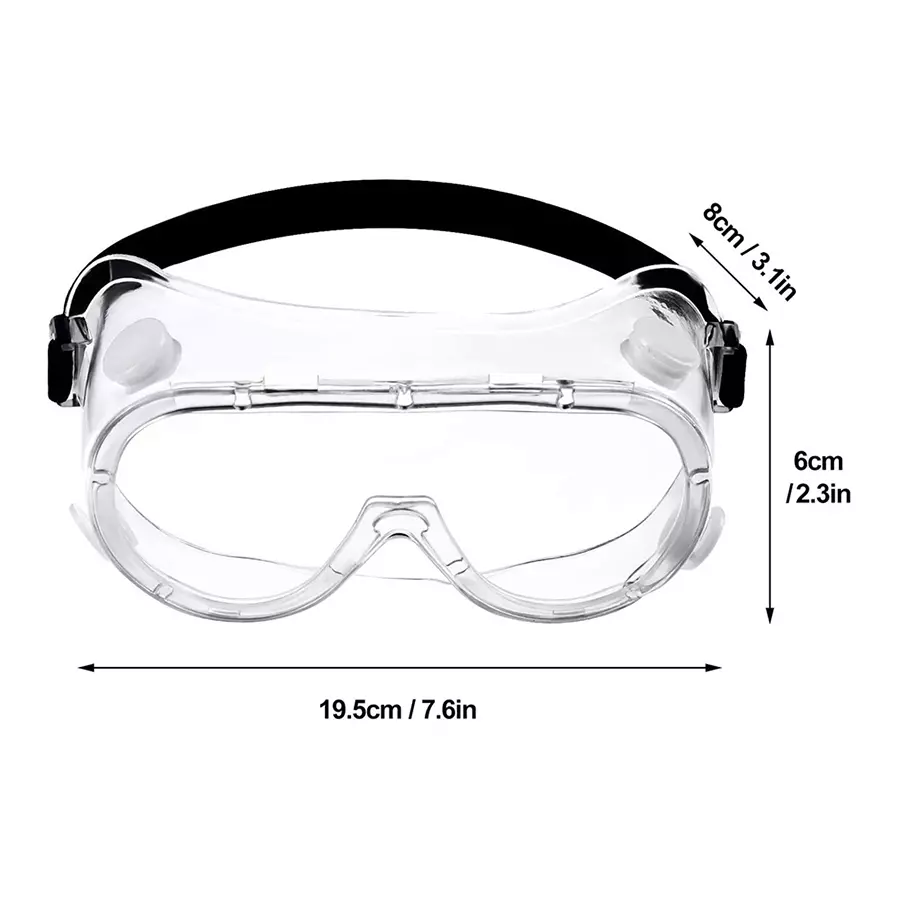 Allin Exporters ALLSGR01 Lens Safety Goggles with Vent Adjustable (Pack of 10)