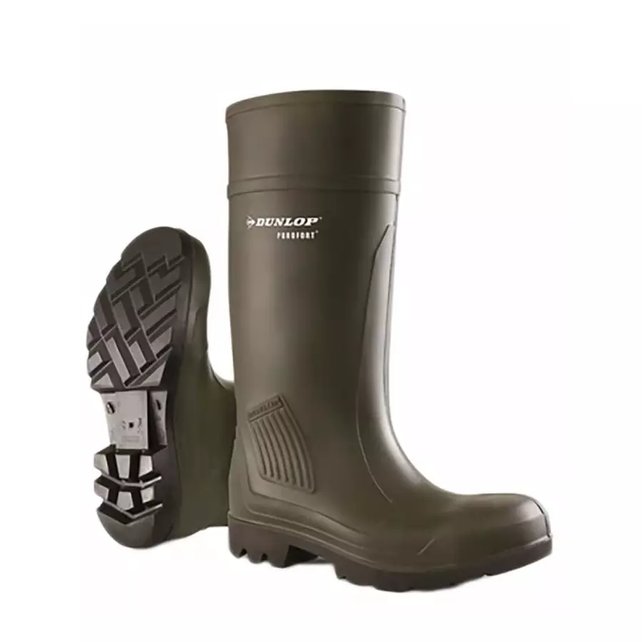 Dunlop Purofort Green Steel Toe Capped Unisex Safety Boots, UK 10.5, EU 45, C462933