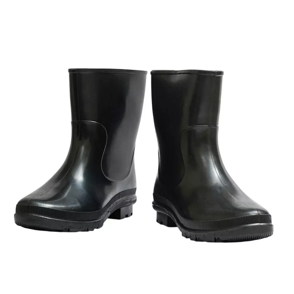 Hillson 9  Inch Low Abrasion PVC Safety Gumboot Black Size UK 6, DON Black