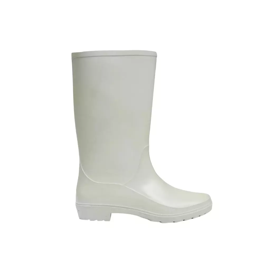 Hillson Safety Gumboot 100% Virgin Soft PVC White Size UK6, 101 White