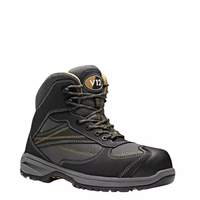 V12 Footwear V1940 Grey ESD Safe Composite Toe Capped Unisex Safety Boot UK 12 EU 47, V1940-12