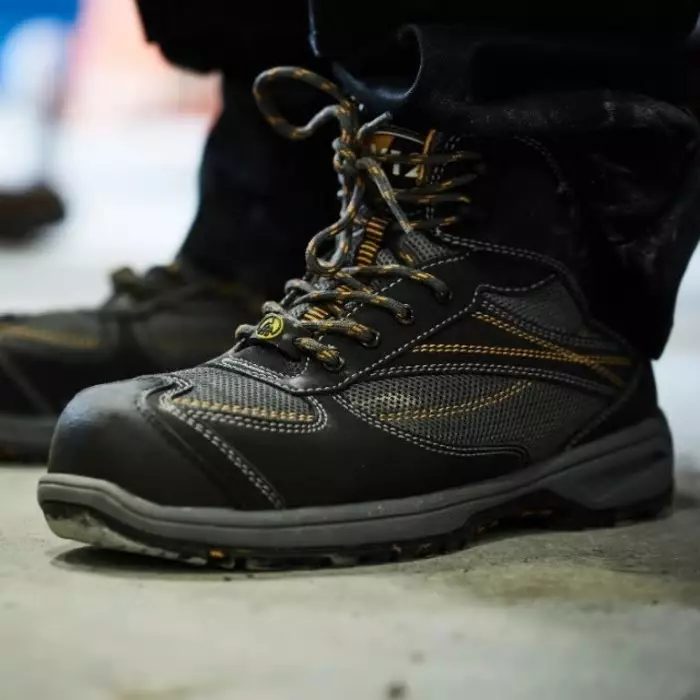 V12 Footwear V1940 Grey ESD Safe Composite Toe Capped Unisex Safety Boot UK 12 EU 47, V1940-12