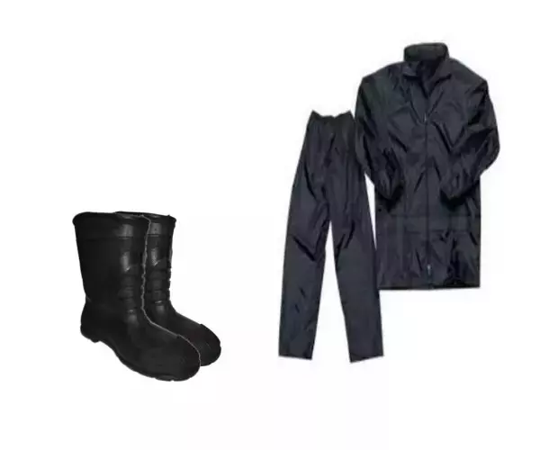 Safari Gumboot and Raincoat XL Combo Boot Size 10