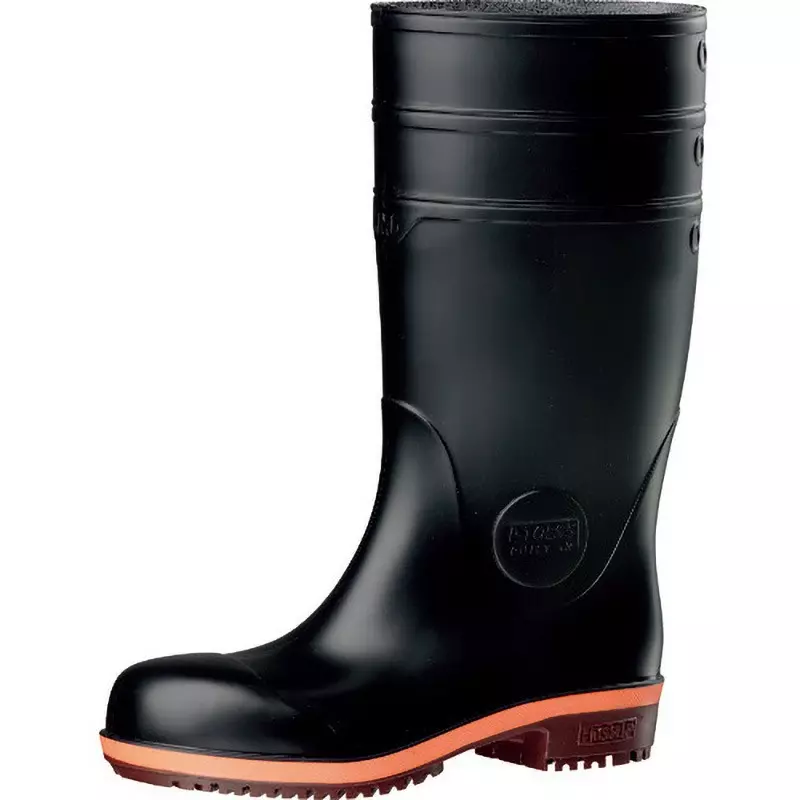 MIDORI Safety Boots PVC UK 8.5 Size Black, PHG1000SP-BK-27.5