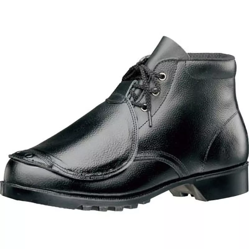 MIDORI Safety Boots Black UK 5 Size Cow Chrome Leather (Soft Embossing) 3E Middle Cut, V262N-KP