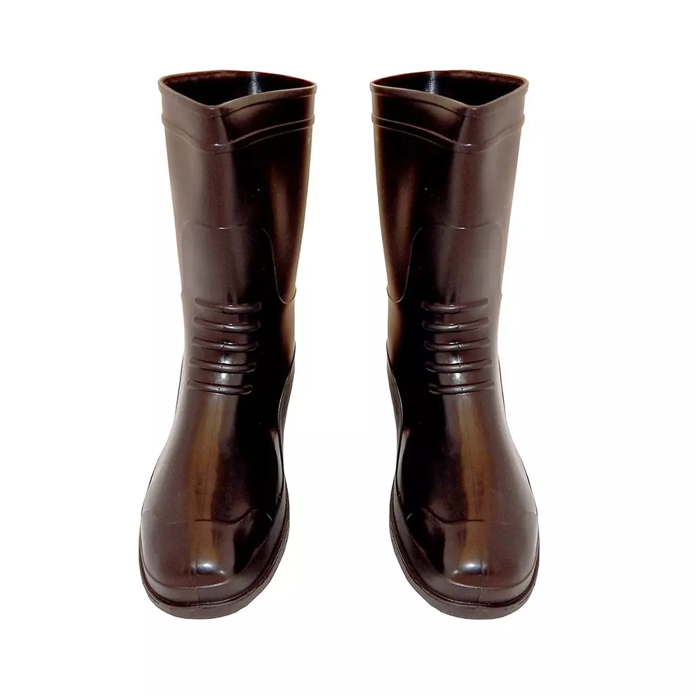 WI Safety Gumboots Rubber Slip Resistant Pull-On Black Size UK10, Chota Hathi