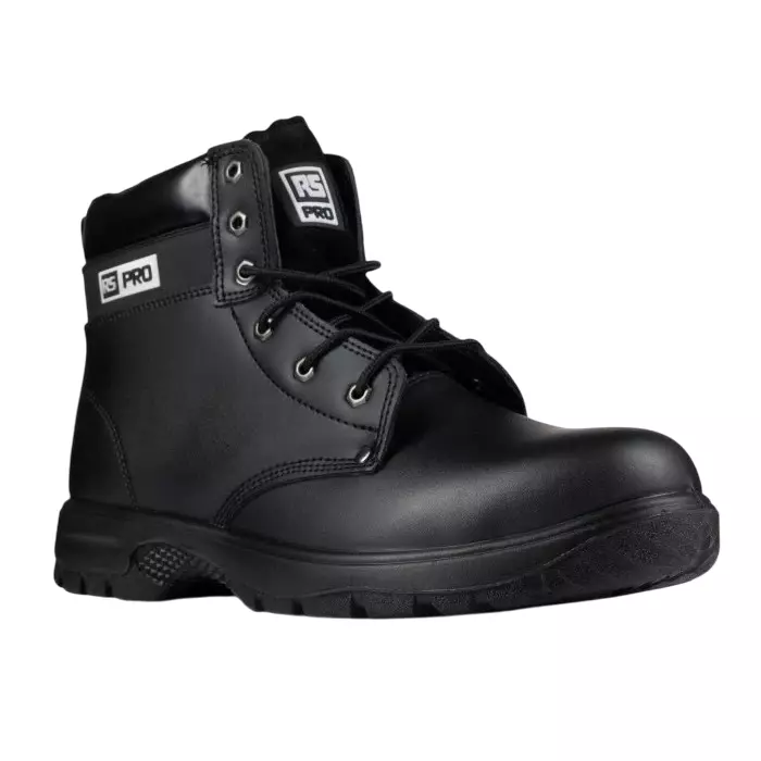 RS PRO Black Steel Toe Capped Unisex Safety Boot UK 13 EU 48, F500-13