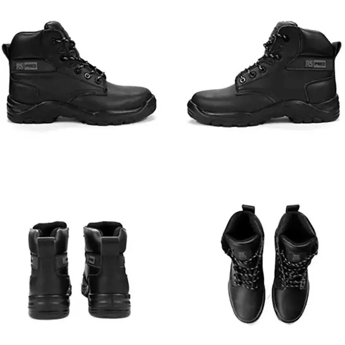 RS PRO Black Fibreglass Toe Capped Mens Ankle Safety Boots UK 11 EU 46, RS4005/011