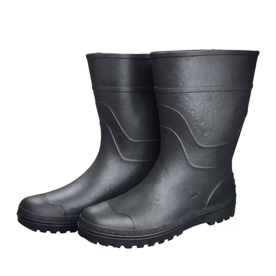 iMTSP PVC Safety Gumboot Without Toe Full Black 30.48 cm (12 inch) Height Size UK10, A12