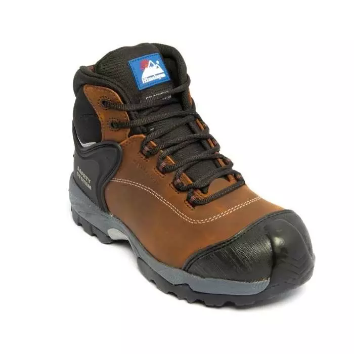 Himalayan 4104 Brown Composite Toe Capped Unisex Safety Boots UK 8, 4104BR080 (1 Pair)
