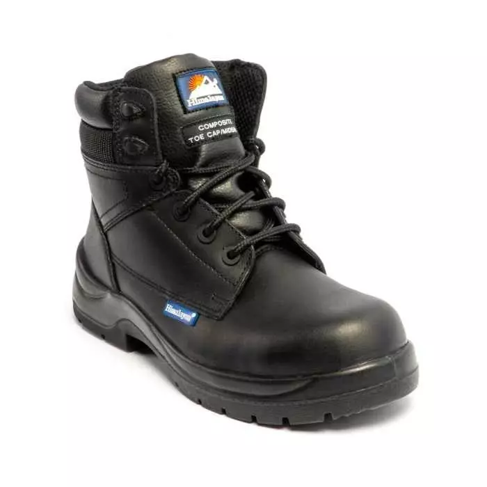 Himalayan 5114 Black Composite Toe Capped Unisex Safety Boots UK 4, 5114BK040 (1 Pair)