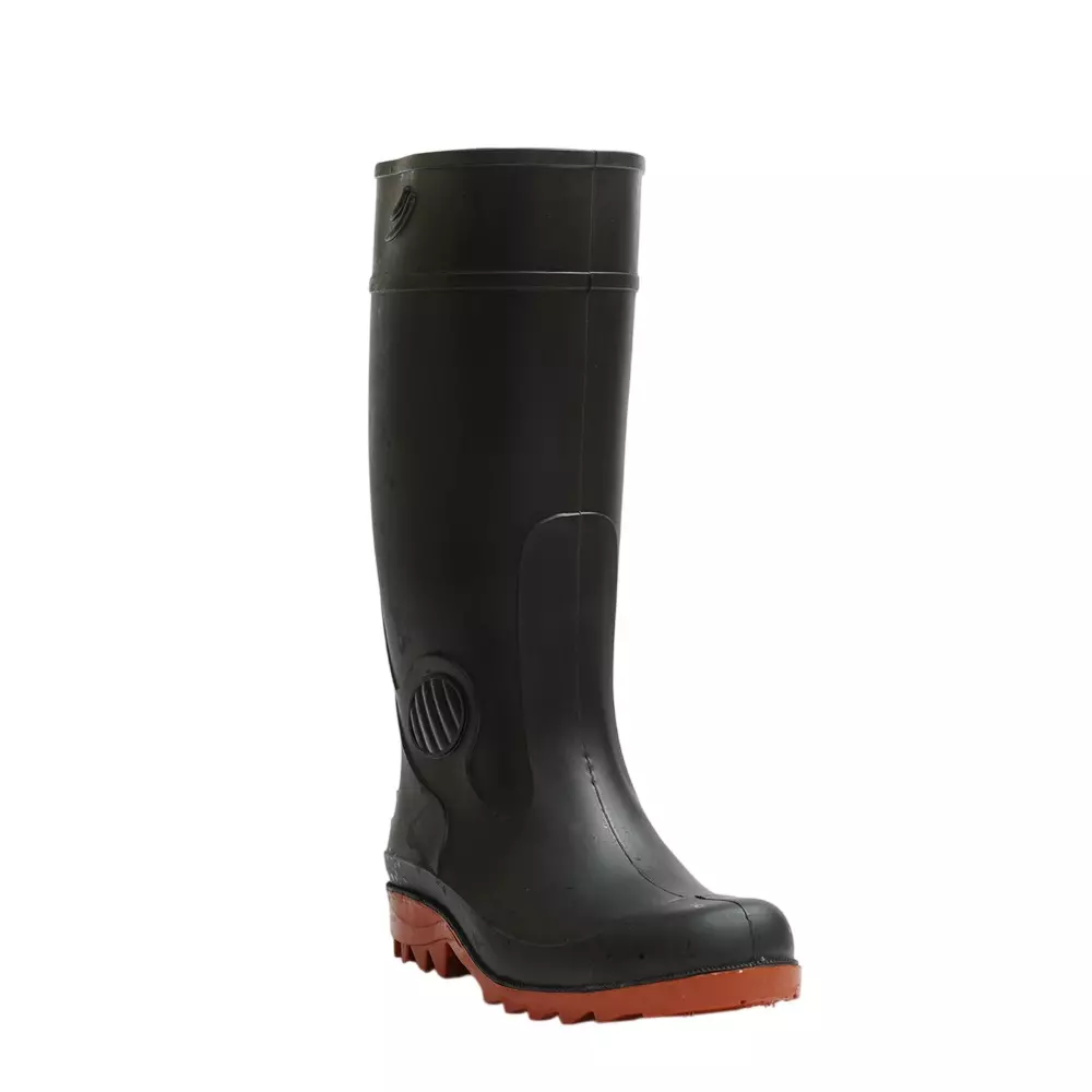 Hillson Dragon Black & Red Safety Gumboot Height 15 Inch, Size 6