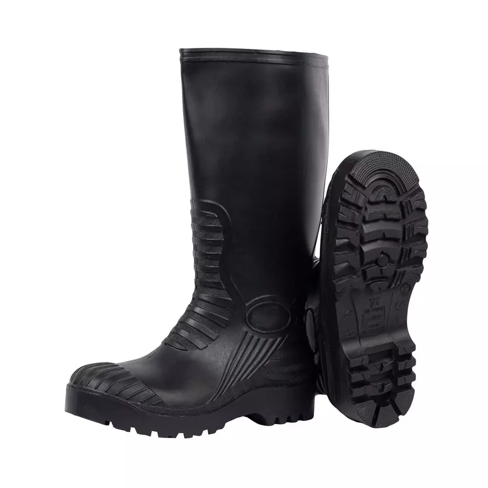 Solido Terrain Gumboots Steel Toe PVC Sole Black Size UK 8, GA 01
