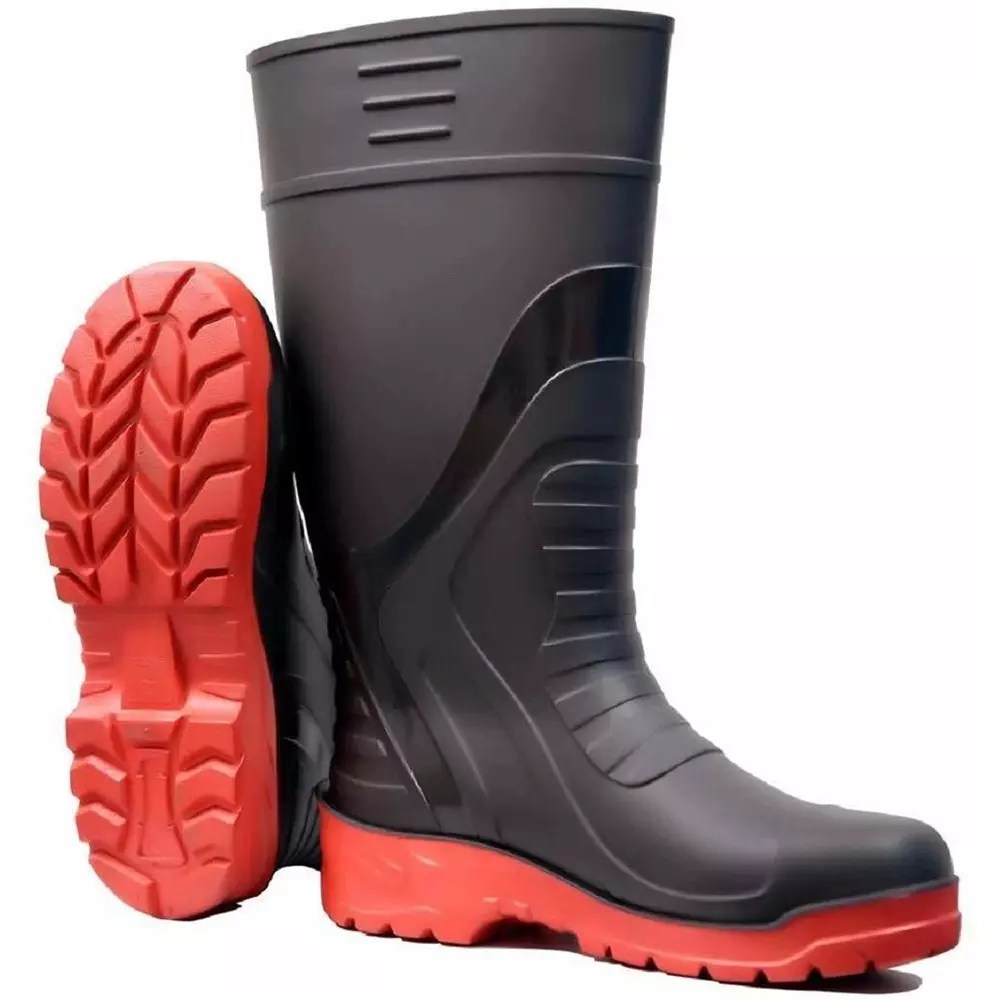 Chandoks Composite Toe Safety Gum Boot PVC Rubber Black Color (SB to SRC) Safety Class, Size UK 6