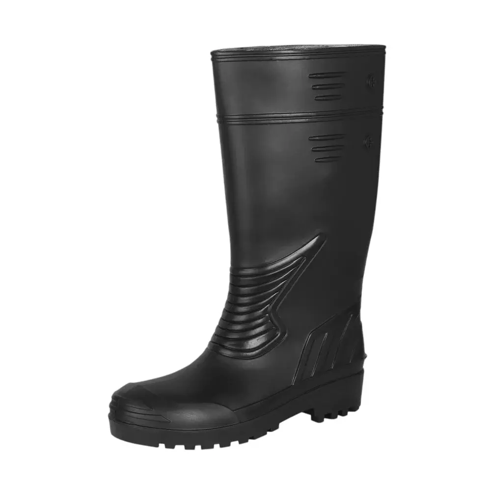 Unistar DELTA Industrial Safety Gumboot PVC Sole Steel Toe 7 UK Size Black