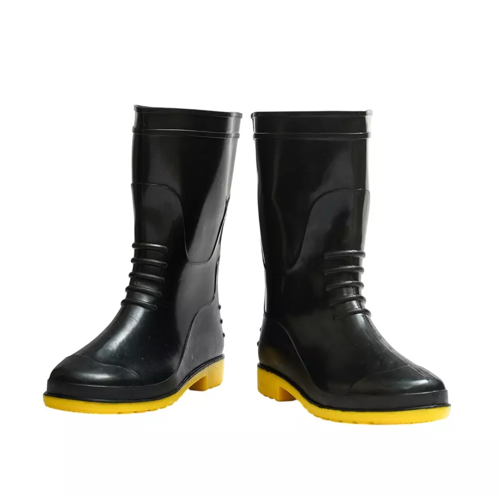 Hillson 11  Inch Hard PVC Boot Yellow & Black Size UK 9, Breaker Yellow
