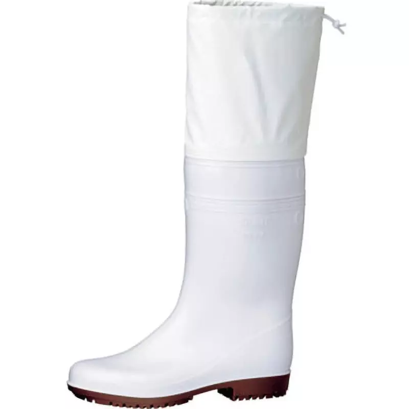 MIDORI Super Anti-Slip Boots White UK 11.5 Size PVC EEE High Cut, NHG2000SPH-W-30.0