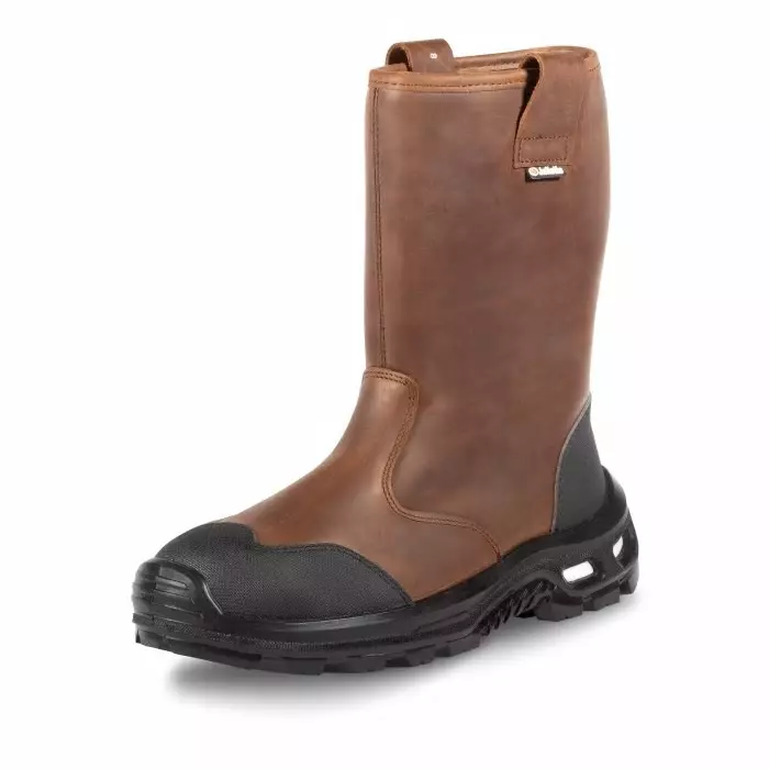 Jallatte JALMUDO SAS Black/Brown Aluminium Toe Capped Unisex Safety Boots UK 12 EU 47, JALMUDO JYJY223