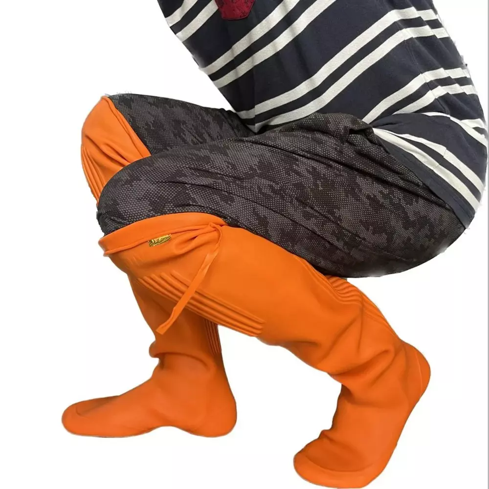 iMTSP Latex Farming Boot Orange UK 7