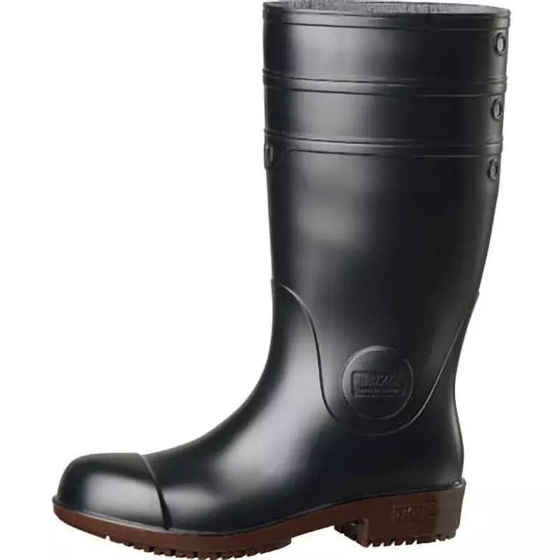 MIDORI Super-Slip-Resistant Boots PVC UK 3 Size Black, NHG1000SP-BK-22.0