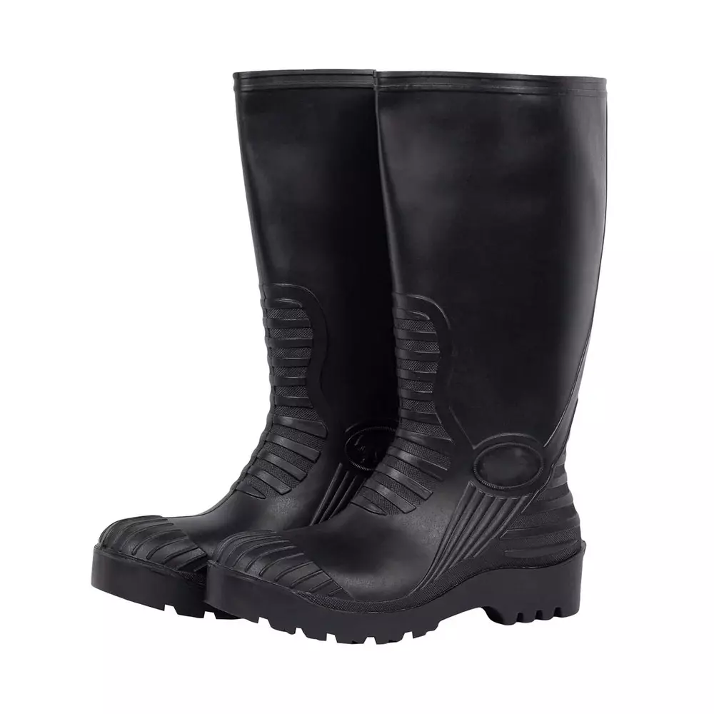 Solido Terrain Gumboots Steel Toe PVC Sole Black Size UK 9, GA 01