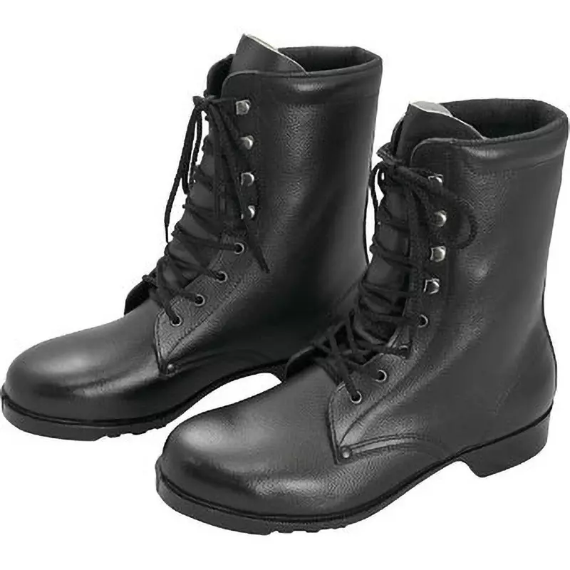 MIDORI Safety Boots Black UK 8 Size Cow Chrome Leather (Soft Embossing) 3E High Cut, V213N-27.0