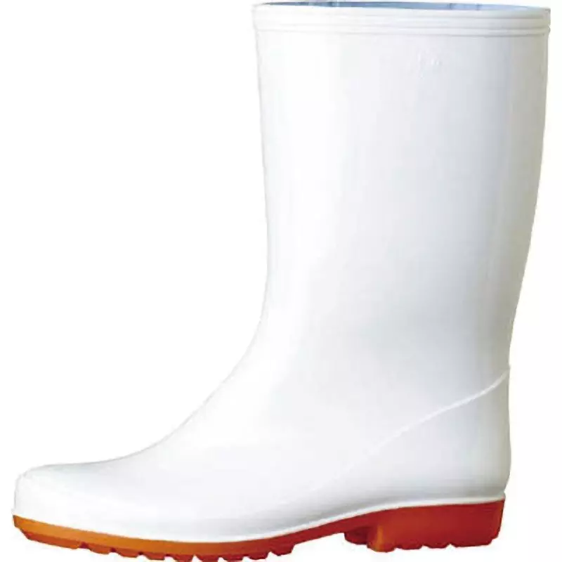 MIDORI Work Boots White UK 12.5 Size PVC High Cut, W2100W31.0
