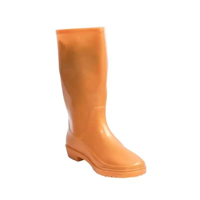 Hillson High Ankle Safety Gum Boots PVC Upper Material Golden PVC Sole UK 3 Size for Industrial & Construction Area Use, 101-Golden