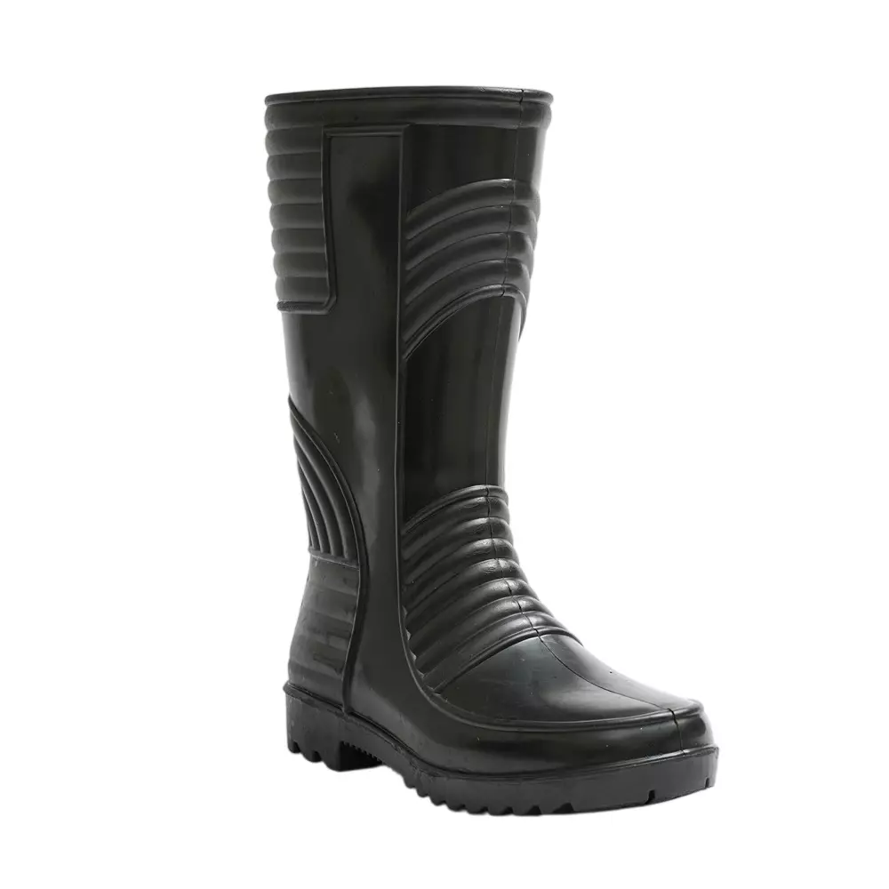 Hillson Welsafe Black Plain Toe Rainwear Gumboot Height 12.5 Inch, Size 10