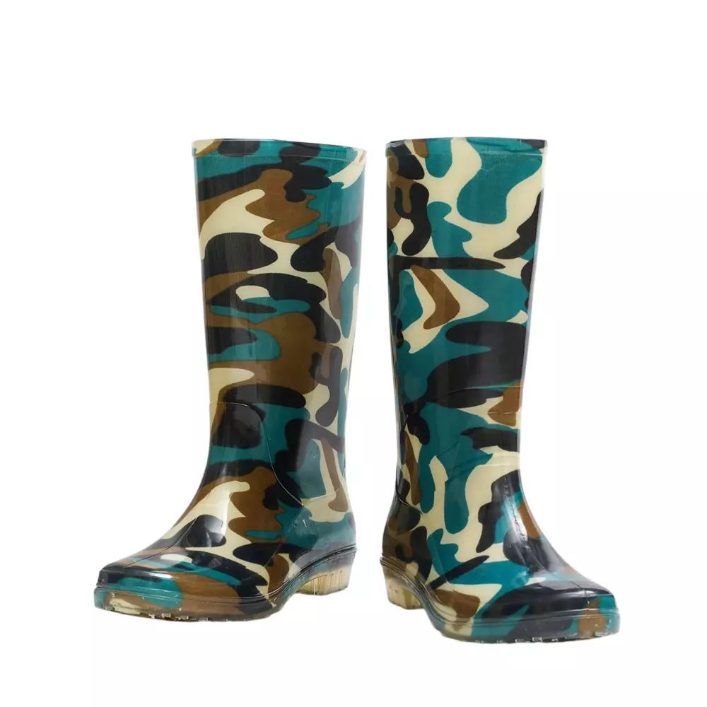 Hillson 13  Inch Soft PVC PVC Military Pattern Gumboot Mehndi Size UK 5, Jungli