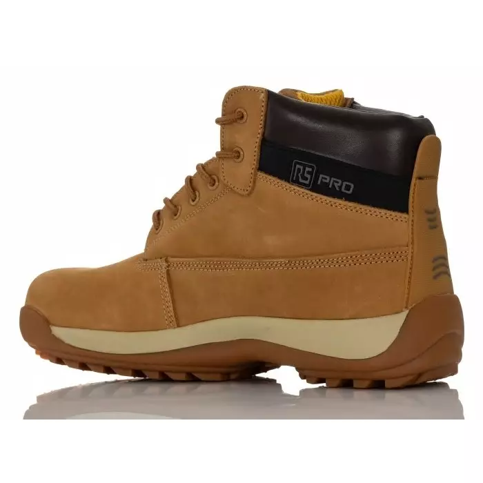RS PRO Honey Fibreglass Toe Capped Mens Ankle Safety Boots UK 10.5 EU 45, RS35/045
